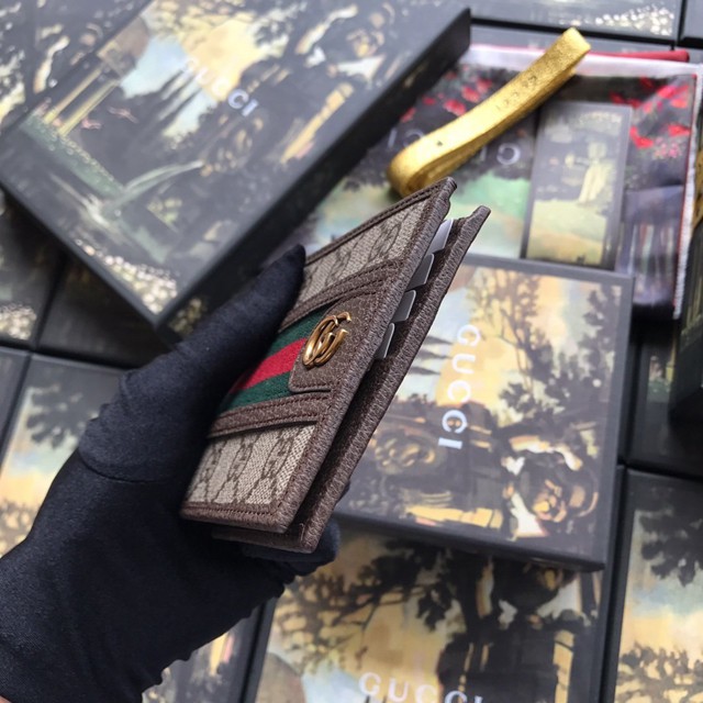 Gucci錢包 597606 條紋織帶 古馳男士短夾  gqy1019